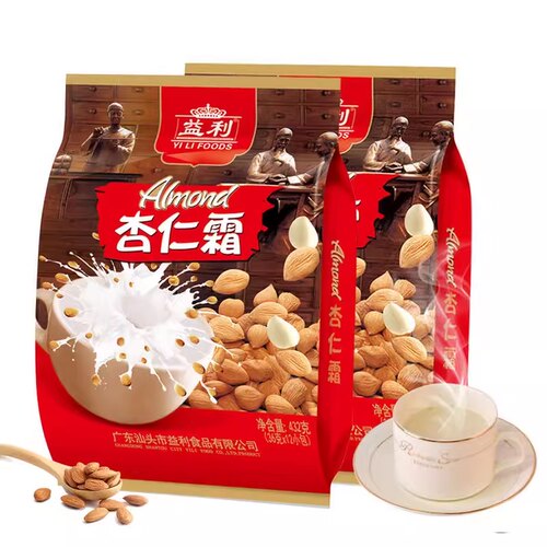 益利杏仁霜免煮即食营养早餐速溶杏仁露下午茶招待客人冲饮432g - 图0