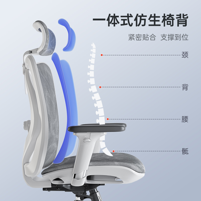 西昊人体工学椅M57家用久坐舒服电脑椅老板椅电竞椅子办公椅座椅-图1