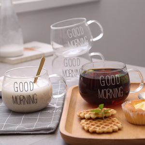 家用可爱带把大肚水杯