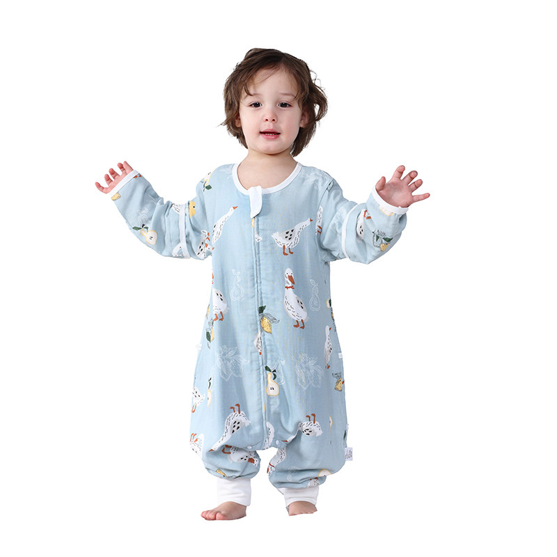 小魔箭春秋纱布宝宝防踢被神器分腿 小魔箭睡袋/防踢被