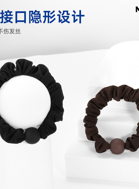 M2ka磨砂圆珠小肠发圈女扎丸子头耐用发绳新款不伤发头绳皮筋头饰
