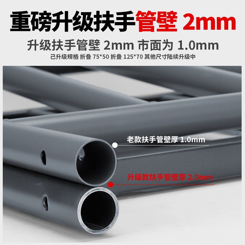 钢板平板车搬运车折叠小推车拉货仓库手拉车拉货拖车推货车手推车