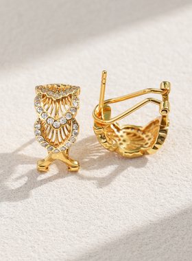 925银镀黄金轻奢立体镂空设计