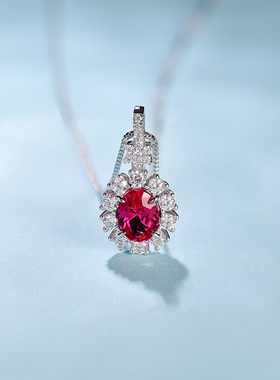 卓蝶珠宝仿鸽血红宝石银简约百搭