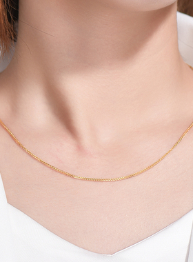 卓蝶珠宝可调节长短银肖邦链素链