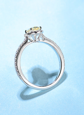 卓蝶珠宝椭圆形黄钻仿戒指甜美