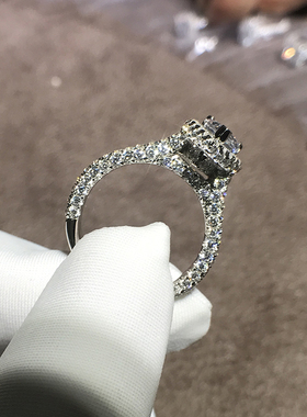 克拉群镶钻石戒指豪华水滴订婚