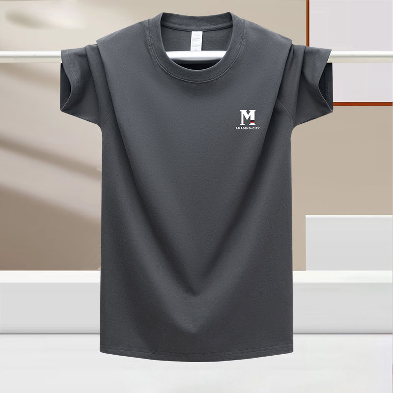 冰丝男装2024夏季新款短袖T恤男士潮流百搭长袖T恤上衣秋衣打底衫