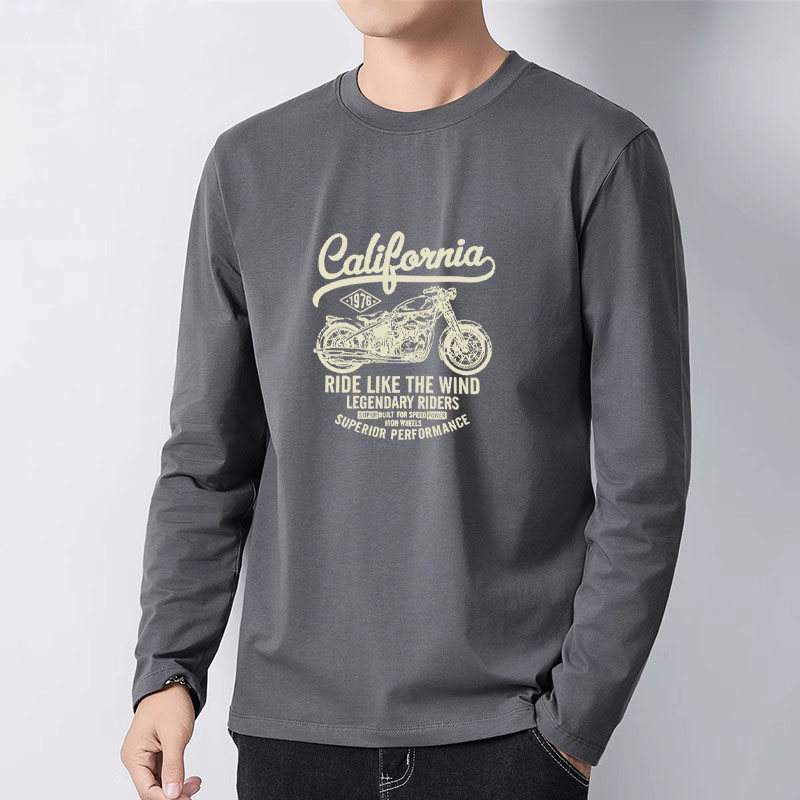 清仓长袖t恤男士卫衣春秋季潮流宽松休闲圆领打底衫修身秋装上衣