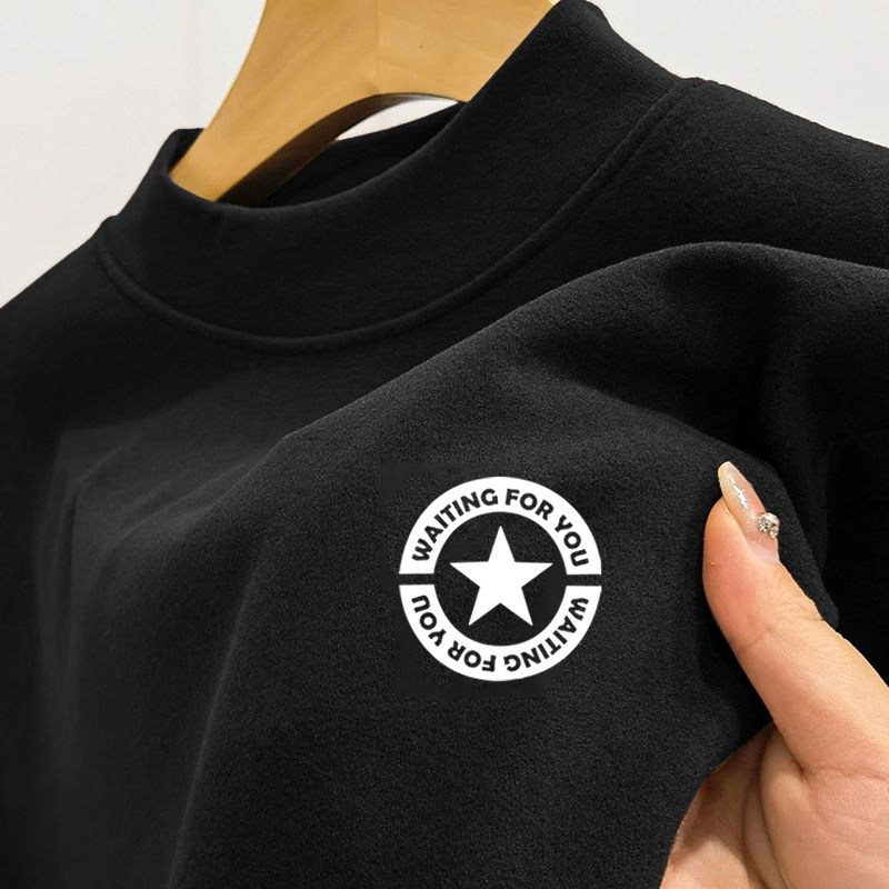 双面德绒保暖半高领打底衫男士秋冬季加厚长袖t恤上衣服专柜尾货