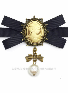 复古宫廷风衬衫小领结女衬衫领口装饰蝴蝶结领花时尚百搭衣领配饰