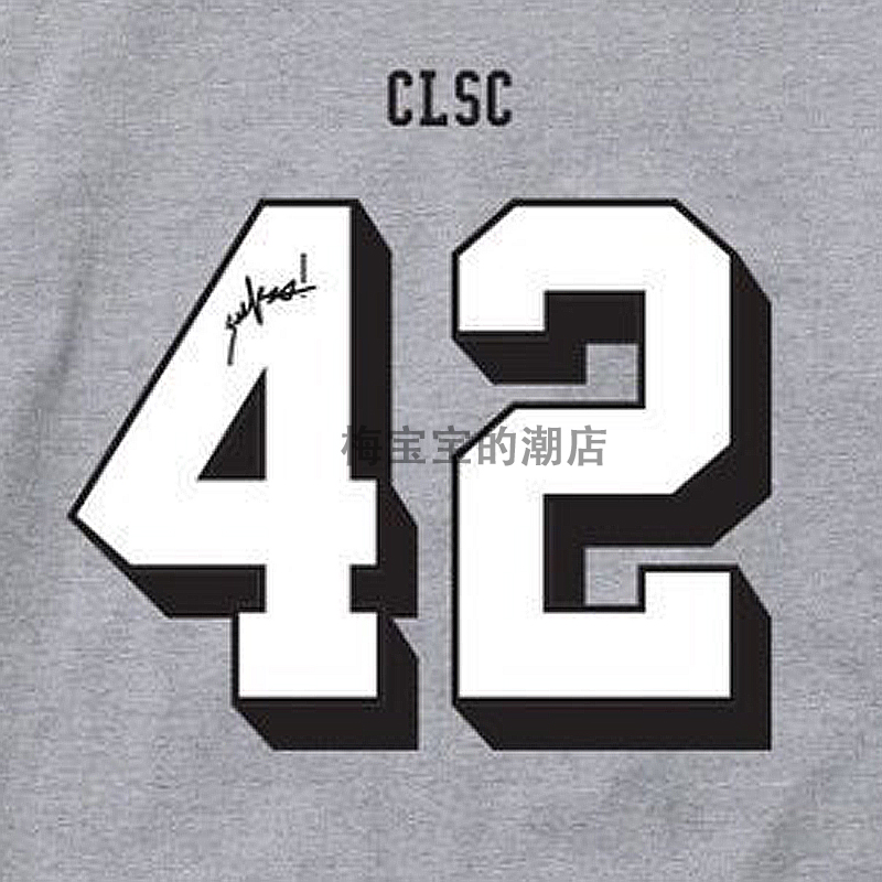 【折扣现货】CLSC TEAM 42 TEE数字LOGO圆领休闲印花短袖T恤-图2