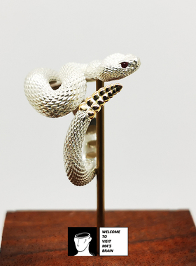 蛇戒做货小马哥情侣纯银原创戒指