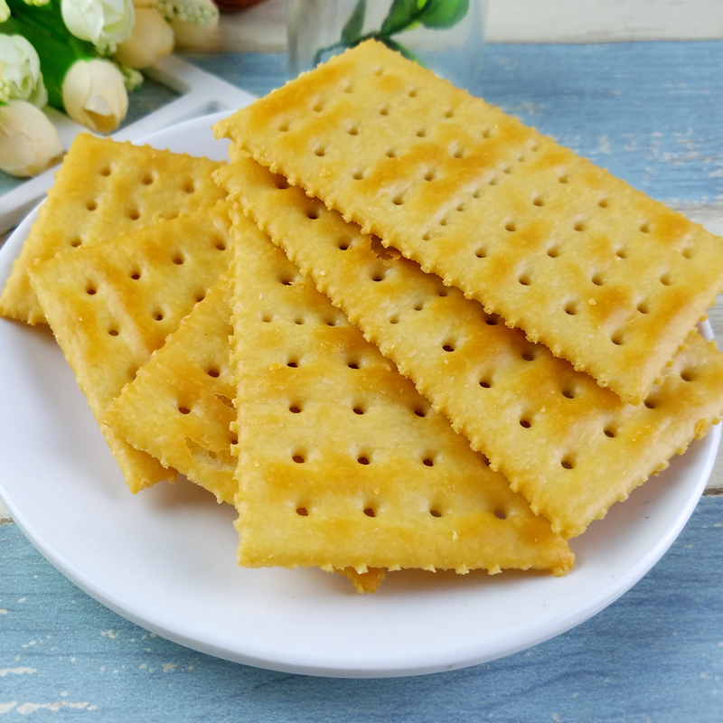 新乐福奶盐苏打咸味排骨猴菇梳打饼干5斤整箱批发零食代餐早餐-图1