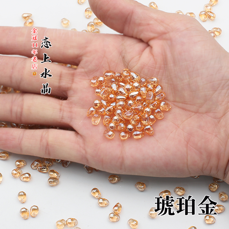 20颗4x6mm光面小水滴古风捷克琉璃珠子散珠DIY手工发簪流苏材料 - 图3