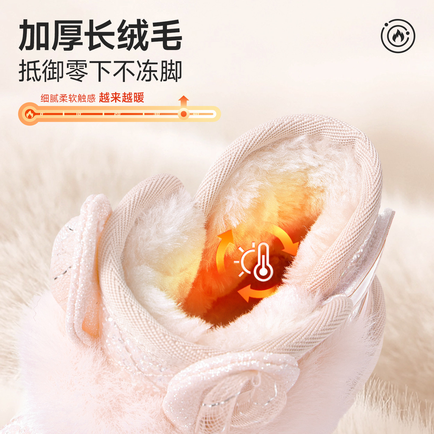 ANNIL/安奈儿女童雪地靴童鞋潮款公主风儿童加绒鞋保暖兔耳棉靴,淘宝优惠券,粉丝福利购,淘宝优惠卷