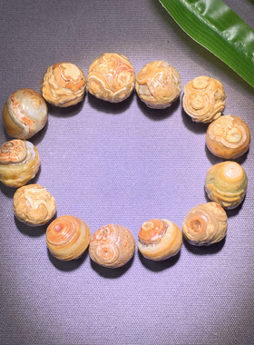 天然缠丝玛瑙手串男保健手球玉髓红色玉石单圈串珠散珠子原石佛珠