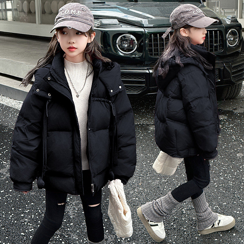 女童冬装羽绒服2025新款中大童加厚连帽女孩洋气白鸭绒保暖外套潮,淘宝优惠券,粉丝福利购,淘宝优惠卷