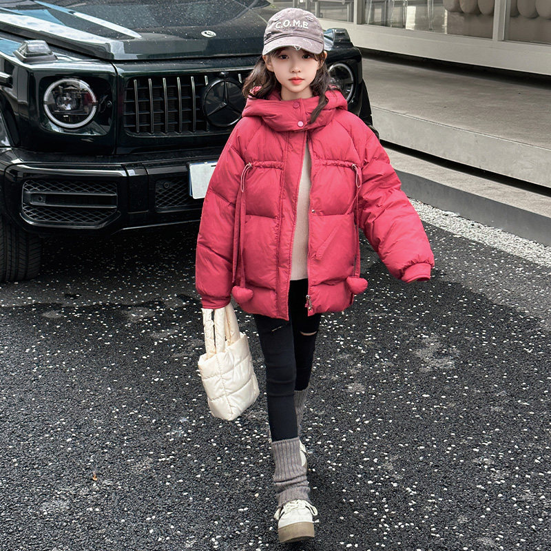 女童冬装羽绒服2025新款中大童加厚连帽女孩洋气白鸭绒保暖外套潮,淘宝优惠券,粉丝福利购,淘宝优惠卷