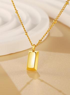 合金项链 新款简约项链女方形锁骨链时尚饰品百搭女款精美项链