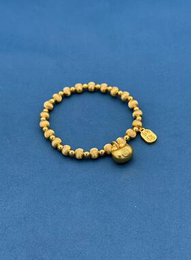 合金手链 金色复古收藏级轻奢时尚设计手链气质百搭小众素款