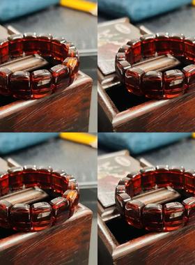 非金属亚克力手链 创意禅意茶道轻奢时尚潮流素款洋气手链红色