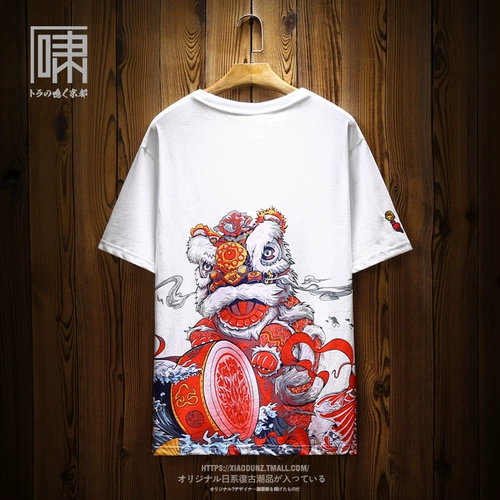 Летняя японская футболка, этническая парная одежда для влюбленных, китайский стиль, этнический стиль