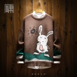 Мультяшный свитер, японская школьная юбка, трикотажная парная одежда для влюбленных