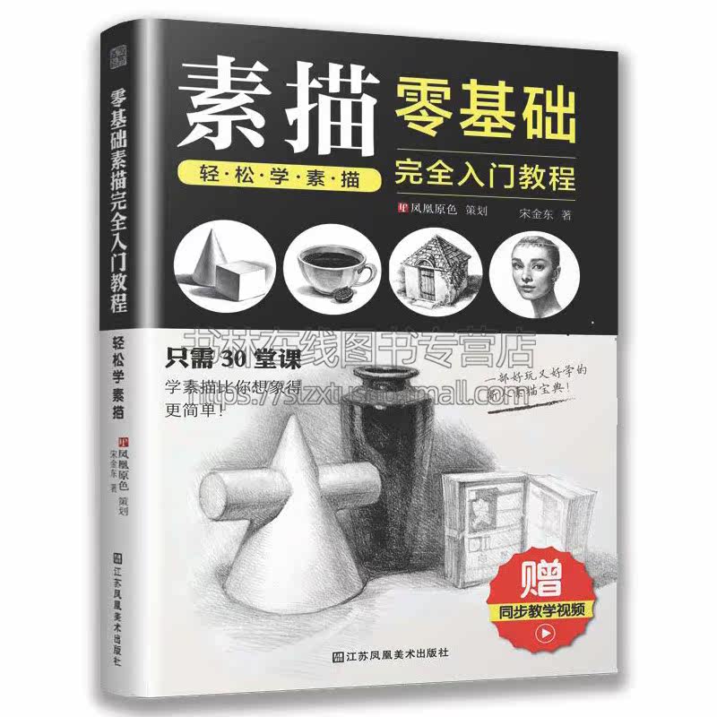 零基础素描完全入门教程:轻松学素描 绘画书籍 从新手到高手的进阶只需30堂课教您快速掌握素描要领 江苏凤凰美术出版社