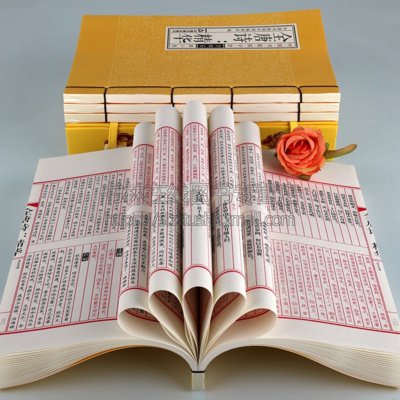 全唐诗精华 李白杜甫白居易 全套4册 原文译文点评线装竖版唐朝诗词格律五言七言绝句简体字典藏版收藏品读鉴赏国学经典学习图书