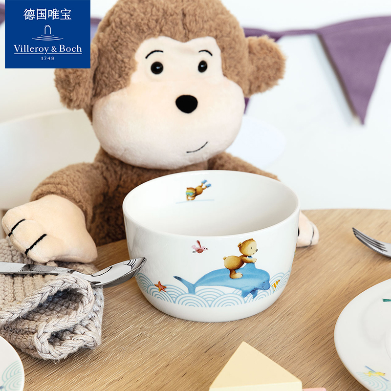 villeroyboch唯宝碗碟套装儿童餐盘陶瓷餐具小碗小勺创意稚趣小熊-图2