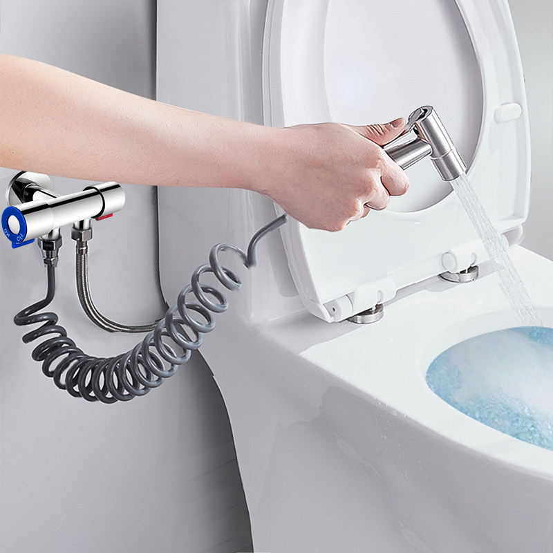 马桶喷枪水龙头妇洗器喷头厕所卫生间水枪伴侣冲洗器家用高压增压