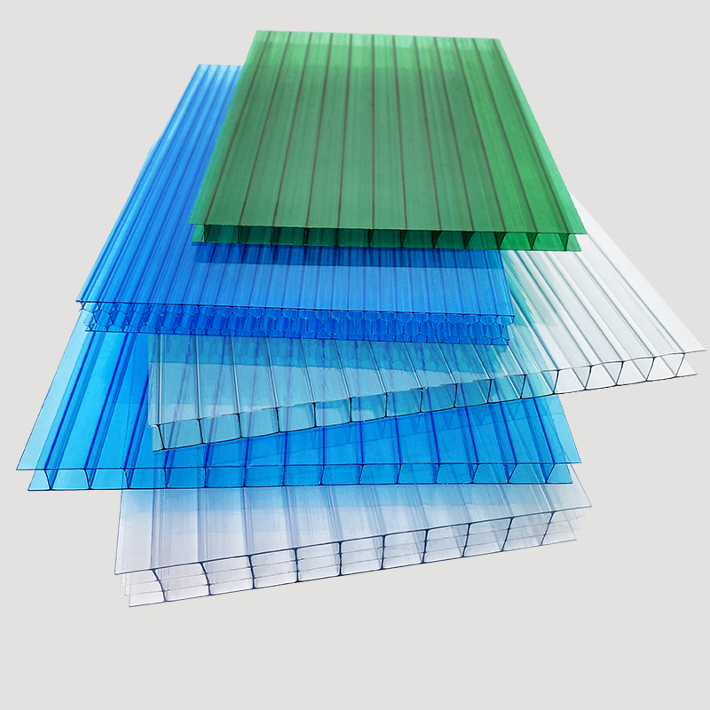 阳光板透明插接板锁扣板幕墙板PC耐力板透明雨棚隔热蜂窝板四层板 - 图3