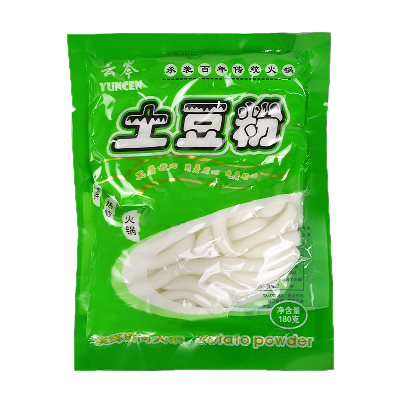 四川云岑土豆粉180g整箱酸辣粉砂锅/火锅/冒菜麻辣烫粉条50袋整件 - 图0