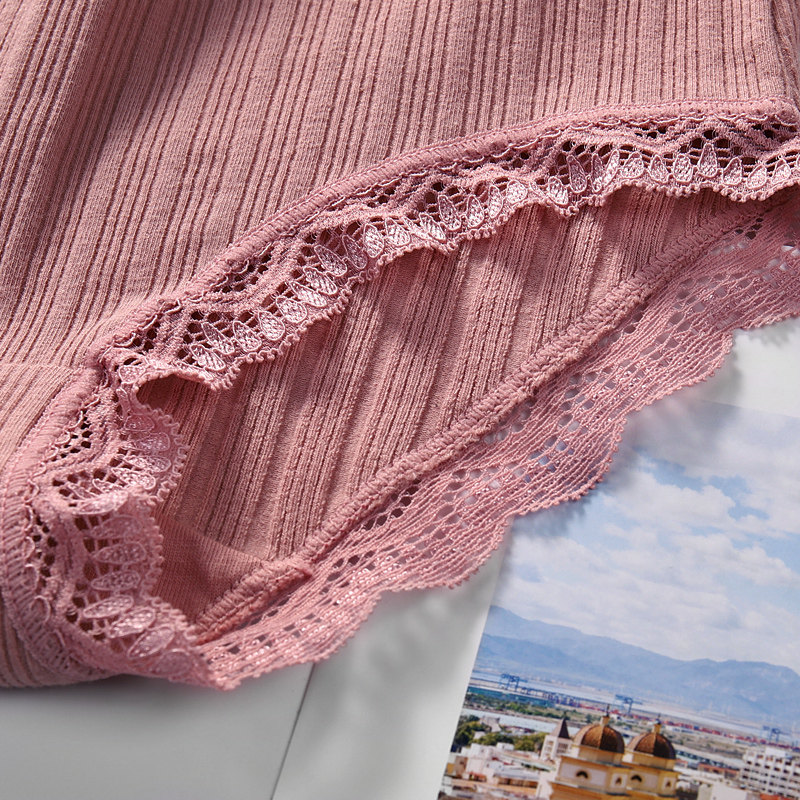 【清仓特价】内裤女蕾丝纯棉中腰大码三角裤莫代尔可爱少女短裤头,淘宝优惠券,粉丝福利购,淘宝优惠卷