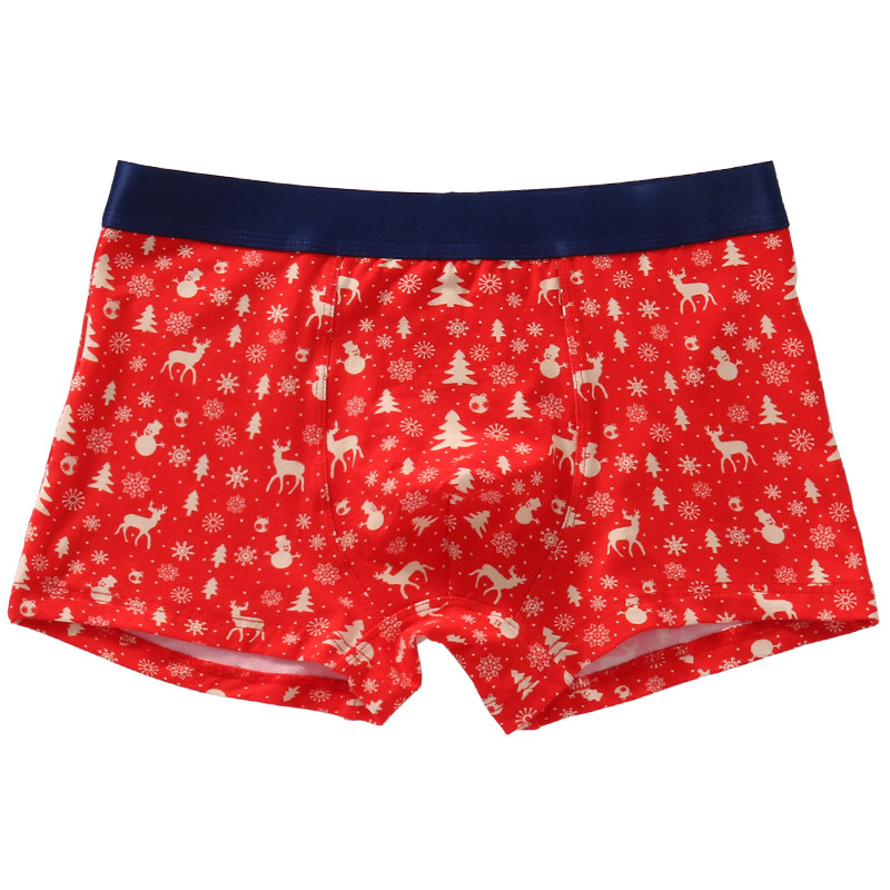 男士棉质四角裤红色内裤本命年平角裤衩青年运动男生短裤U凸设计,淘宝优惠券,粉丝福利购,淘宝优惠卷