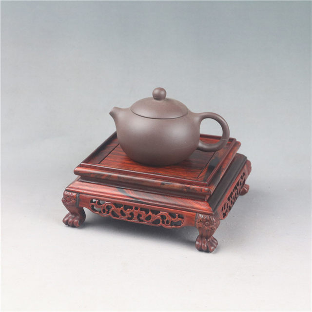 Red Rosewood New Chinese Antique Seal Porcelain Wooden Tray