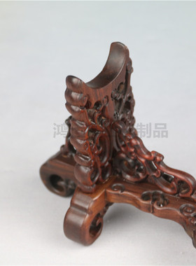 红木新中式象牙牛角刀剑架木托