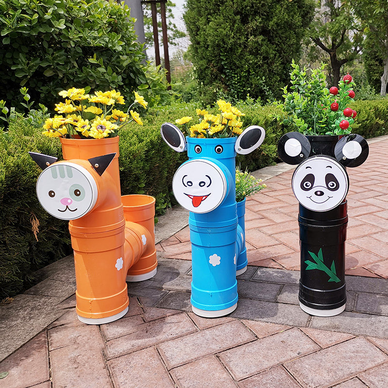 卡通动物小马装饰花架幼儿园植物角户外景观装饰PVC管创意花架,淘宝优惠券,粉丝福利购,淘宝优惠卷