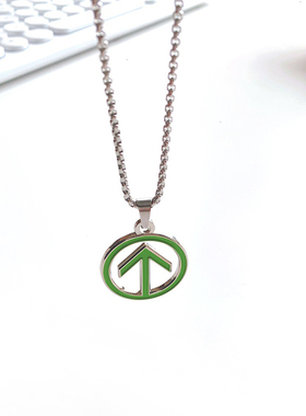 钛钢方珠链情侣行程码项链