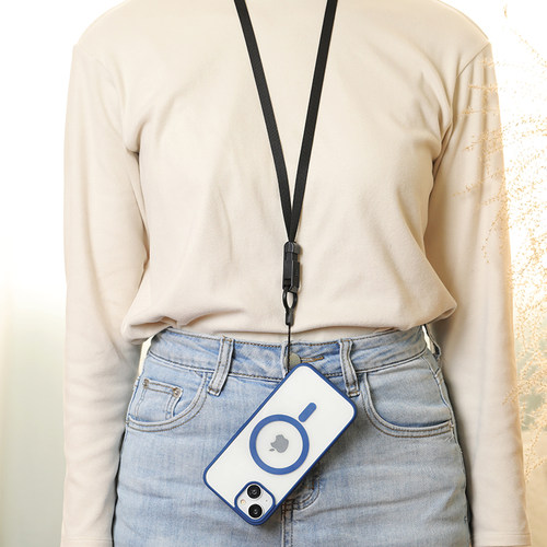 手机挂绳挂脖绳子男款个性宽带创意滑扣时尚链女钥匙卡套多功能通用防摔防丢长吊绳细不勒脖挂绳 - 图1