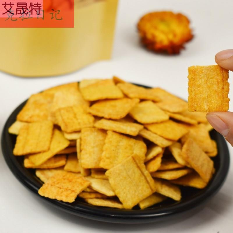 酥侍郎手工脆锅巴网红小零食100g*6袋装好吃的充饥夜宵食品一正箱 - 图0