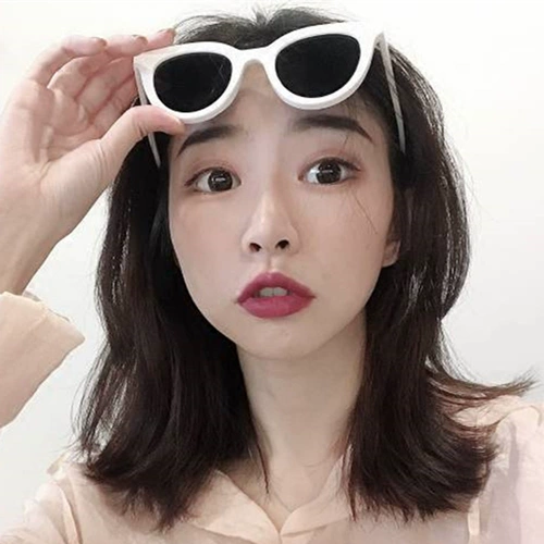 Брендовые белые солнцезащитные очки, коллекция 2021, кошачий глаз, популярно в интернете