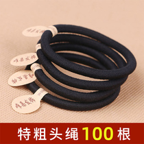 Black Plus Coarse Rubber Band Women Zou High Elasticity Durable Hair Ring Hair Accessories Girls Headwear Hair Head Rope Leather Cover
