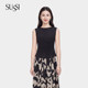 SUSSI ເສື້ອຍືດແຂນຍາວແບບເກົ່າແກ່ແບບມີແຂນສອກໃສ່ແອວ