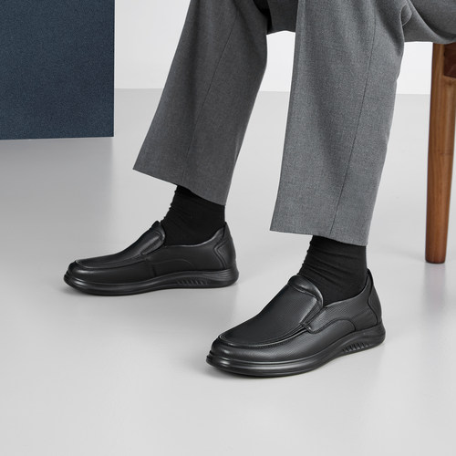 奥康 男鞋2026春季新款乐福鞋时尚羊皮运动休闲皮鞋一脚蹬豆豆鞋 - 图1