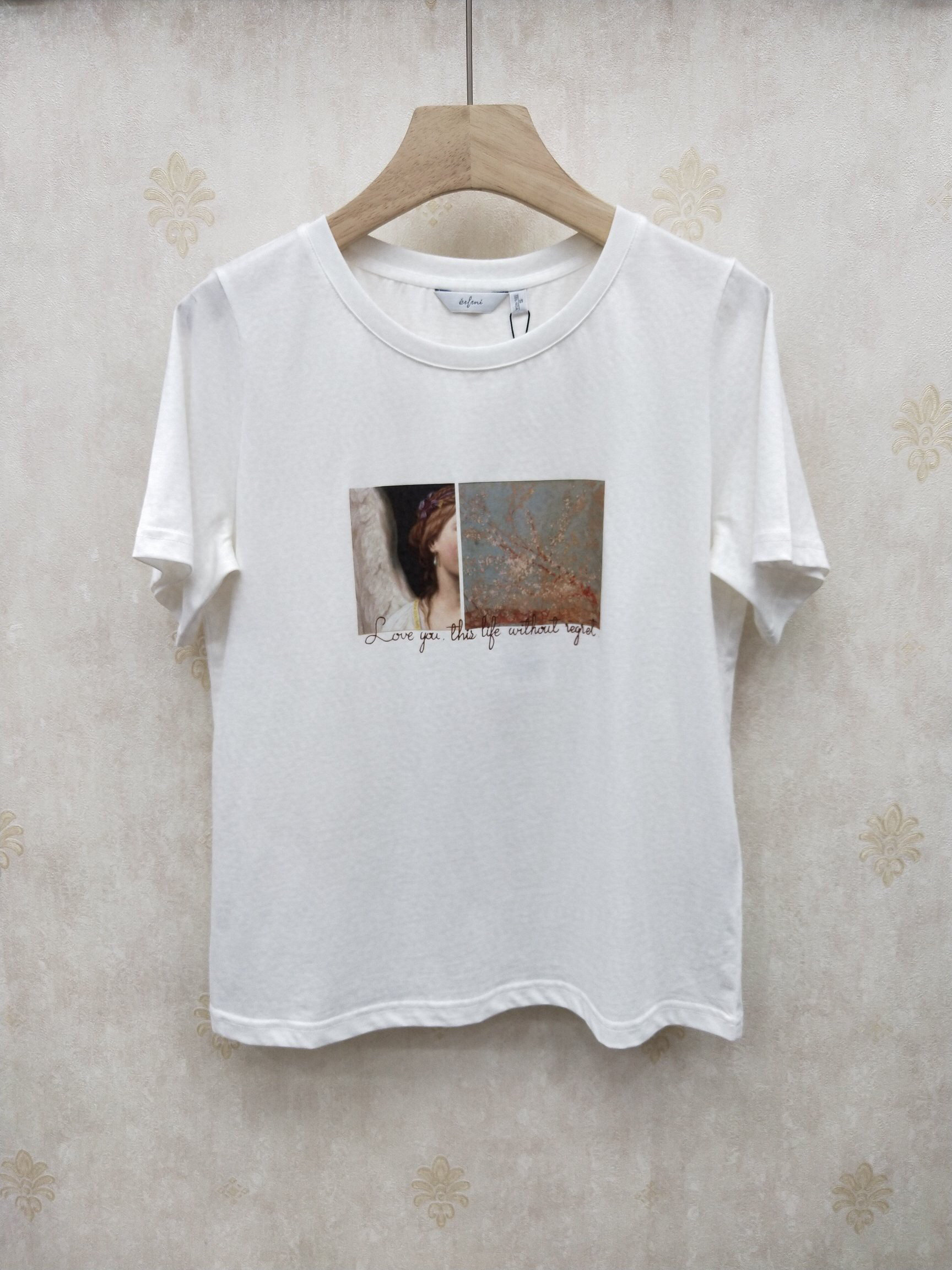 蒂尼伊芙丽白色女潮2020春夏装t恤 依丽莎外贸T恤