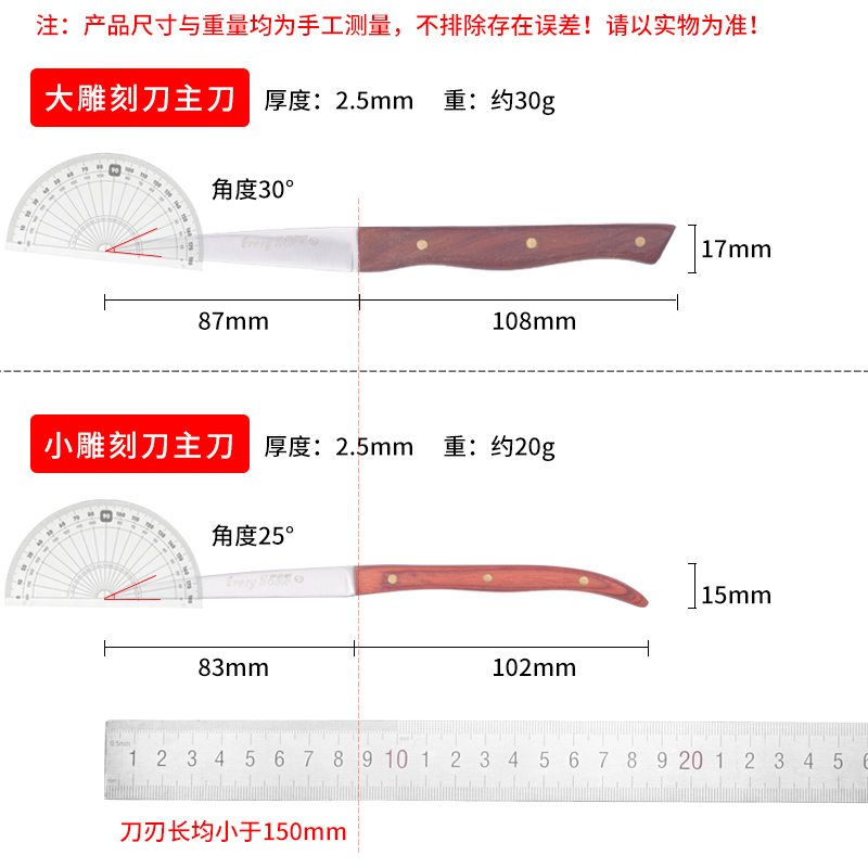 食品雕刻刀 厨师专用雕刻套装 水果拼盘雕花刀具 蔬果精雕工具组 - 图2