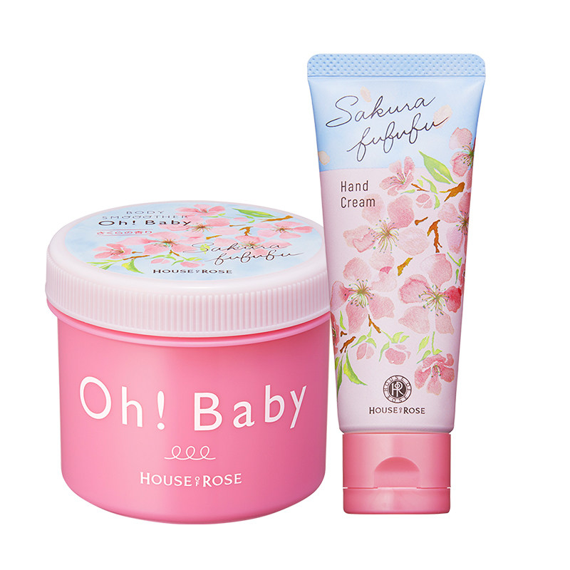 日本oh baby樱花香限定身体去角质 cosme海外身体磨砂