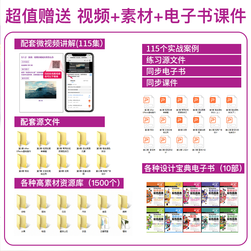 ae书籍中文版After Effects 2022完全自学教程实战案例视频版ae教程书籍ae软件教程书从入门到精通教材剪辑教程视频剪辑的书pr教程 - 图0
